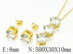 HY Wholesale Jewelry 316L Stainless Steel Earrings Necklace Jewelry Set-HY59S0102HIR