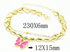 HY Wholesale Leather Bracelets 316L Stainless Steel Jewelry Bracelets-HY66B0035PLZ