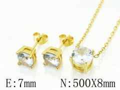 HY Wholesale Jewelry 316L Stainless Steel Earrings Necklace Jewelry Set-HY59S0118OE