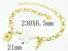 HY Wholesale Leather Bracelets 316L Stainless Steel Jewelry Bracelets-HY66B0058PLC