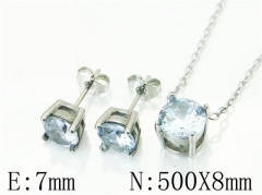 HY Wholesale Jewelry 316L Stainless Steel Earrings Necklace Jewelry Set-HY59S0114NX