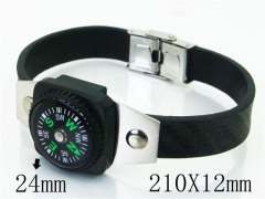 HY Wholesale Bracelets 316L Stainless Steel And Leather Jewelry Bracelets-HY23B0104HMZ