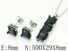 HY Wholesale Jewelry 316L Stainless Steel Earrings Necklace Jewelry Set-HY59S0107HVV