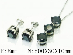 HY Wholesale Jewelry 316L Stainless Steel Earrings Necklace Jewelry Set-HY59S0099HGG