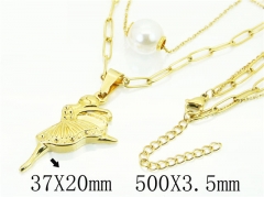 HY Wholesale Jewelry 316L Stainless Steel Earrings Necklace Jewelry Set-HY62N0440HIW