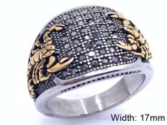 HY Wholesale Rings 316L Stainless Steel Fashion Rings-HY0089R003