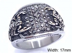 HY Wholesale Rings 316L Stainless Steel Fashion Rings-HY0089R002