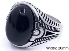 HY Wholesale Rings 316L Stainless Steel Fashion Rings-HY0089R031