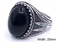 HY Wholesale Rings 316L Stainless Steel Fashion Rings-HY0089R030