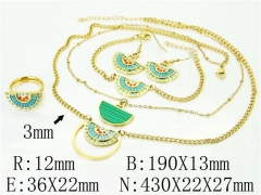 HY Wholesale Jewelry 316L Stainless Steel Earrings Necklace Jewelry Set-HY50S0156JRR