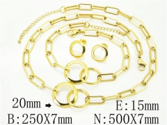 HY Wholesale Jewelry 316L Stainless Steel Earrings Necklace Jewelry Set-HY59S0152IXX