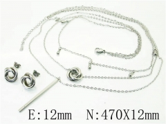 HY Wholesale Jewelry 316L Stainless Steel Earrings Necklace Jewelry Set-HY59S0157HHZ