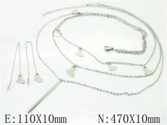 HY Wholesale Jewelry 316L Stainless Steel Earrings Necklace Jewelry Set-HY59S0172HHT