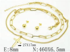 HY Wholesale Jewelry 316L Stainless Steel Earrings Necklace Jewelry Set-HY59S2239HLQ