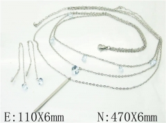 HY Wholesale Jewelry 316L Stainless Steel Earrings Necklace Jewelry Set-HY59S0179HHQ