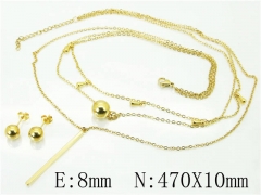HY Wholesale Jewelry 316L Stainless Steel Earrings Necklace Jewelry Set-HY59S0201HJS