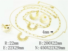 HY Wholesale Jewelry 316L Stainless Steel Earrings Necklace Jewelry Set-HY50S0154JYY