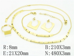 HY Wholesale Jewelry 316L Stainless Steel Earrings Necklace Jewelry Set-HY50S0142JQQ