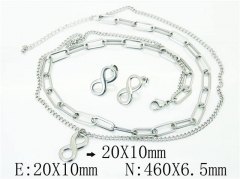 HY Wholesale Jewelry 316L Stainless Steel Earrings Necklace Jewelry Set-HY59S2224HJS