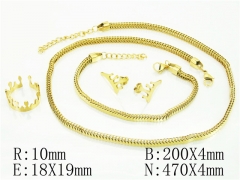 HY Wholesale Jewelry 316L Stainless Steel Earrings Necklace Jewelry Set-HY50S0153JSS