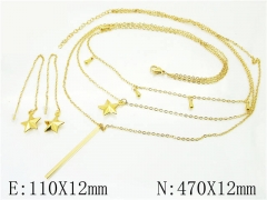 HY Wholesale Jewelry 316L Stainless Steel Earrings Necklace Jewelry Set-HY59S0186HJZ