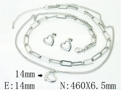 HY Wholesale Jewelry 316L Stainless Steel Earrings Necklace Jewelry Set-HY59S2232HJT