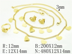 HY Wholesale Jewelry 316L Stainless Steel Earrings Necklace Jewelry Set-HY50S0159JWW