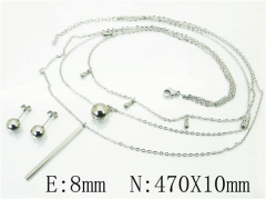 HY Wholesale Jewelry 316L Stainless Steel Earrings Necklace Jewelry Set-HY59S0162HHG