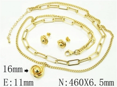 HY Wholesale Jewelry 316L Stainless Steel Earrings Necklace Jewelry Set-HY59S2250HLA
