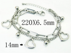 HY Wholesale Bracelets 316L Stainless Steel Jewelry Bracelets-HY59B0947HHQ
