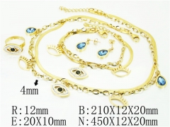 HY Wholesale Jewelry 316L Stainless Steel Earrings Necklace Jewelry Set-HY50S0155JUU