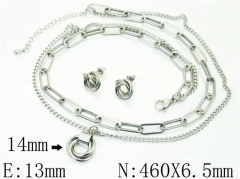 HY Wholesale Jewelry 316L Stainless Steel Earrings Necklace Jewelry Set-HY59S2231HJW