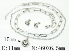 HY Wholesale Jewelry 316L Stainless Steel Earrings Necklace Jewelry Set-HY59S2229HJR