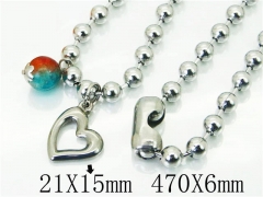 HY Wholesale Necklaces Stainless Steel 316L Jewelry Necklaces-HY21N0080HKS