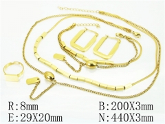 HY Wholesale Jewelry 316L Stainless Steel Earrings Necklace Jewelry Set-HY50S0143JWW