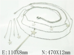 HY Wholesale Jewelry 316L Stainless Steel Earrings Necklace Jewelry Set-HY59S0178HHZ