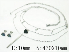 HY Wholesale Jewelry 316L Stainless Steel Earrings Necklace Jewelry Set-HY59S0159HHC