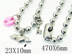 HY Wholesale Necklaces Stainless Steel 316L Jewelry Necklaces-HY21N0082HKS