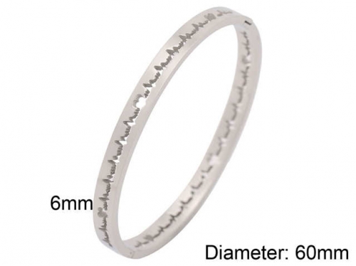 HY Wholesale Bangles Stainless Steel 316L Fashion Bangles-HY0097B067