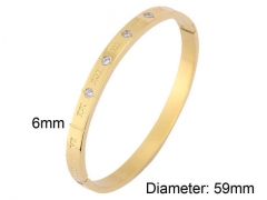 HY Wholesale Bangles Stainless Steel 316L Fashion Bangles-HY0097B071