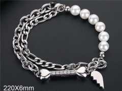 HY Wholesale Bracelets 316L Stainless Steel Jewelry Bracelets-HY0095B043