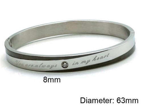 HY Wholesale Bangles Stainless Steel 316L Fashion Bangles-HY0097B237