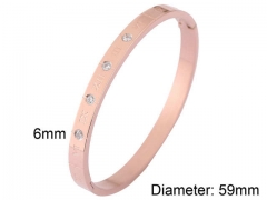 HY Wholesale Bangles Stainless Steel 316L Fashion Bangles-HY0097B072