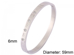 HY Wholesale Bangles Stainless Steel 316L Fashion Bangles-HY0097B070