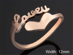 HY Wholesale Rings Jewelry 316L Stainless Steel Popular Rings-HY0103R063