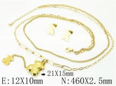 HY Wholesale Jewelry 316L Stainless Steel Earrings Necklace Jewelry Set-HY02S2867HOC
