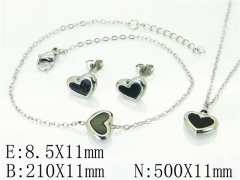 HY Wholesale Jewelry 316L Stainless Steel Earrings Necklace Jewelry Set-HY59S2265OQ