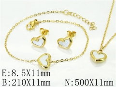 HY Wholesale Jewelry 316L Stainless Steel Earrings Necklace Jewelry Set-HY59S2266HHW