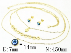 HY Wholesale Jewelry 316L Stainless Steel Earrings Necklace Jewelry Set-HY02S2866HMS