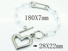 HY Wholesale Bracelets 316L Stainless Steel Jewelry Bracelets-HY21B0430HLW